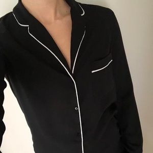 Zara Basic Pajama Style Blouse